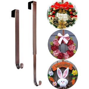 Adjustable 15 to 25 Inch Halloween Fall Wreath Hanger for Front Door Decor